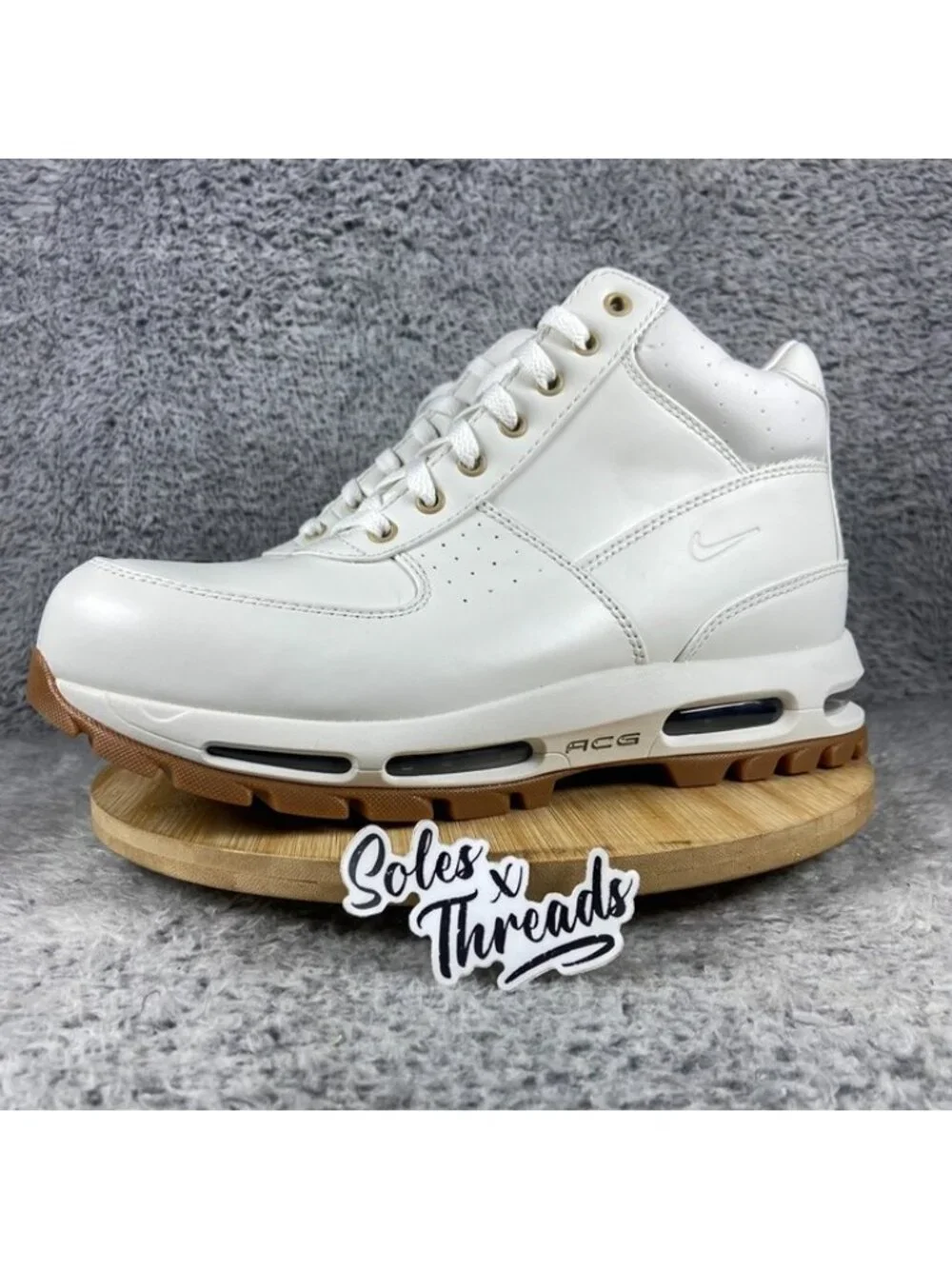 Nike Air Max ACG Goadome Size 9.5 Men Leather Boot White Gum FZ1314-100